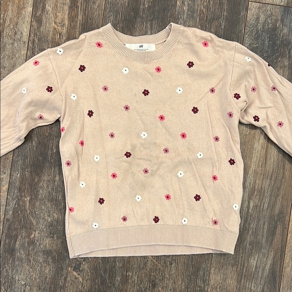 H&M Tan Crew Neck Sweater with Polka Dots - Picture 2 of 10
